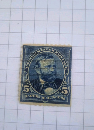 Старовинна поштова марка сша 5 центів 1898 рік2 фото