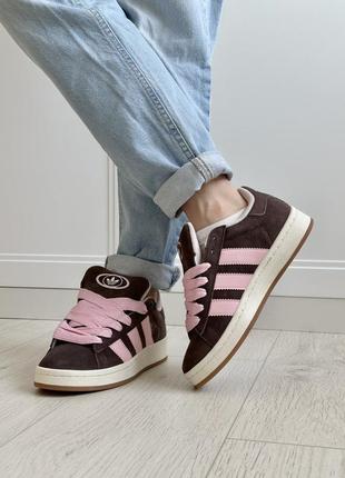 Кросівки жіночі adidas campus brown pink5 фото