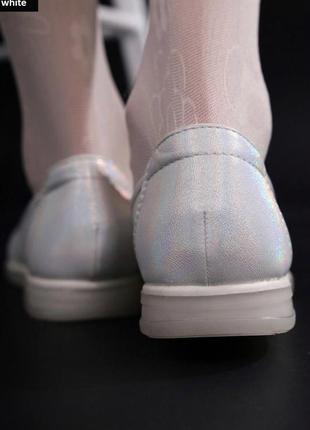 Балетки туфлі дитячі білі еко шкіра 363 фото