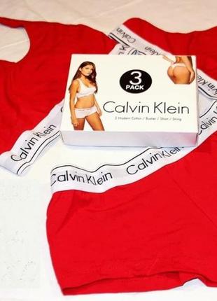 Женский набор calvin klein тройка 3 в 1