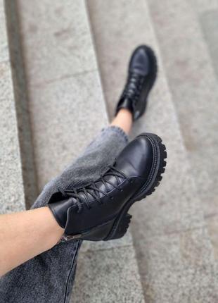 Чорні жіночі черевики5 фото