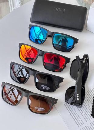 Сонцезахисні чоловічі окуляри polarized оправа пластик різні кольори