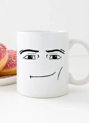 Чашка роблокс roblox face man