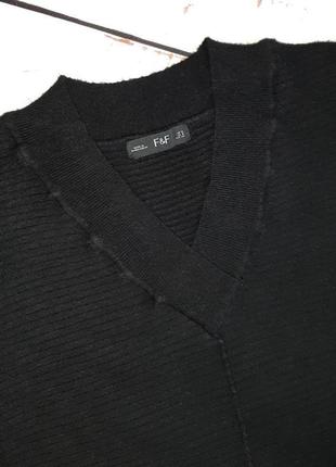 1+1=3 базовый черный мягкий свитер рубчик f&amp;f, размер 48 - 506 фото