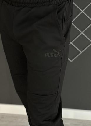 Демісезонний спортивний костюм puma кофта на змійці хакі + штани (двонитка)8 фото