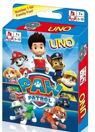 Настольная игра uno paw patrol. настільна гра mattel games uno