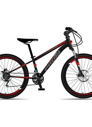 Велосипед горный двухколесный одноподвесный алюминиевый profi mtb2602 26 дюймов рама 13" черный