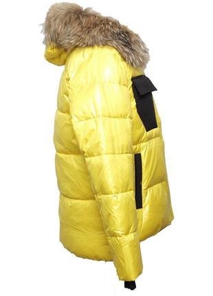 Куртка коротка жіноча зимова visdeer xxl жовтий4 фото