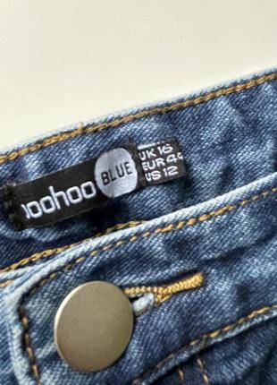 Джинсові рівні шорти boohoo5 фото