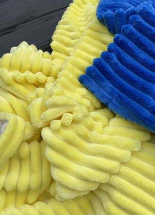 Плед желто-синий