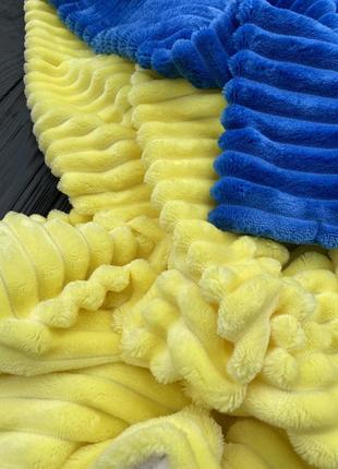 Плед желто-синий