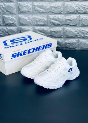 Skechers кросівки жіночі, якісні білі кросівки скечерс5 фото