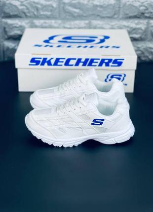 Skechers кросівки жіночі, якісні білі кросівки скечерс6 фото