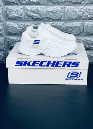 Skechers кросівки жіночі, якісні білі кросівки скечерс8 фото