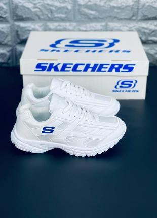 Кросівки чоловічі skechers, білі спортивні кросівки скечерс2 фото