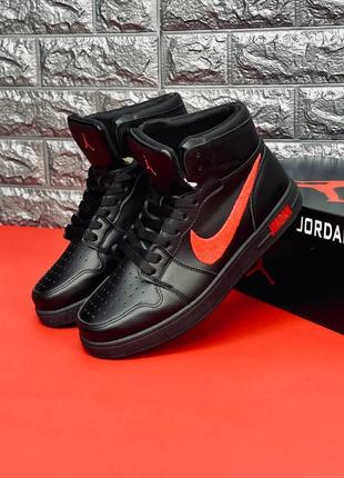 Чоловічі кросівки jordan, чорні універсальні кросівки джордан4 фото
