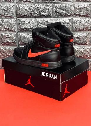 Чоловічі кросівки jordan, чорні універсальні кросівки джордан7 фото