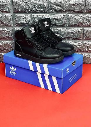 Кросівки чоловічі adidas, чорні класичні кросівки адідас9 фото