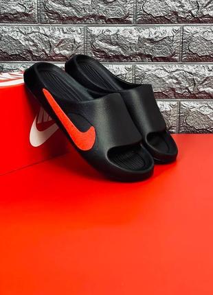 Шльопанці nike жіночі, чорні шльопанці сланці капці найк1 фото