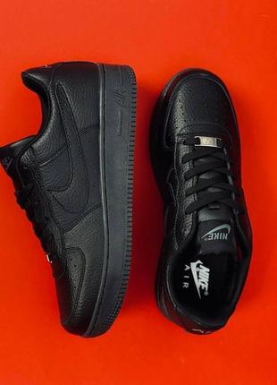 Nike force 1 кросівки чоловічі, чорні стильні кросівки найк