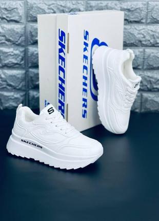 Skechers usa кросівки жіночі, білі повсякденні кросівки2 фото