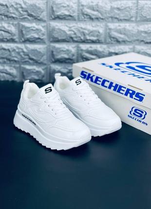 Skechers usa кросівки жіночі, білі повсякденні кросівки3 фото