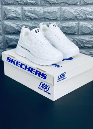 Skechers usa кросівки жіночі, білі повсякденні кросівки8 фото