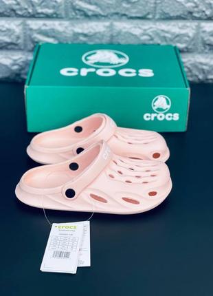 Шльопанці жіночі crocs, рожеві пляжні шльопанці сланці крокси2 фото