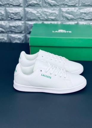 Lacoste кросівки чоловічі, білі універсальні кросівки лакост2 фото