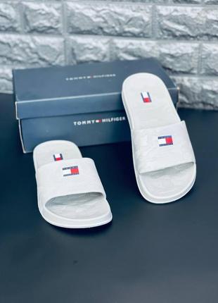 Чоловічі шльопанці tommy hilfiger, пляжні шльопанці сланці капці4 фото