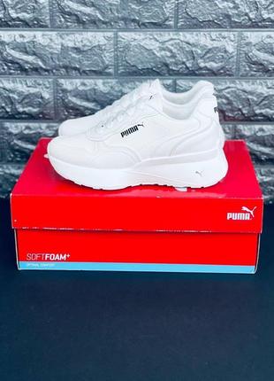 Puma кросівки жіночі, білі стильні зручні кросівки пума7 фото