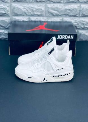 Кросівки чоловічі jordan, білі якісні кросівки джордан4 фото