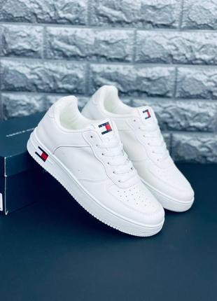 Чоловічі кросівки tommy hilfiger, білі зручні кросівки 36-458 фото