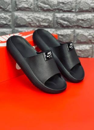 Шльопанці чоловічі nike victori one slide, чорні шльопанці сланці1 фото