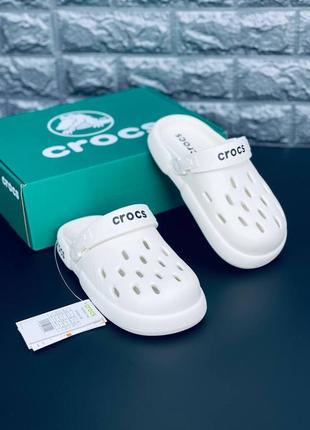 Шльопанці crocs жіночі, білі повсякденні шльопанці сланці капці2 фото