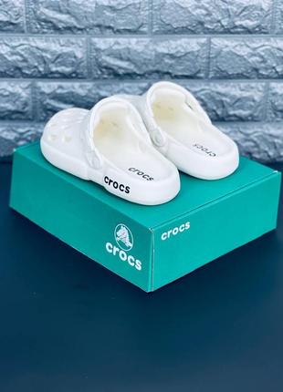 Шльопанці crocs жіночі, білі повсякденні шльопанці сланці капці4 фото