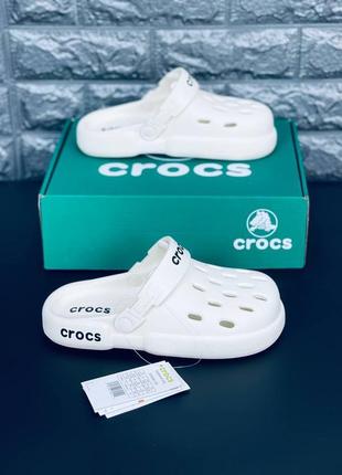 Шльопанці crocs жіночі, білі повсякденні шльопанці сланці капці8 фото