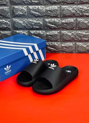 Чоловічі шльопанці adidas, чорні пляжні шльопанці сланці капці3 фото