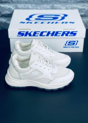 Кросівки жіночі skechers usa, білі якісні кросівки3 фото