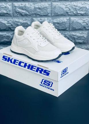 Кросівки жіночі skechers usa, білі якісні кросівки4 фото