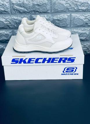 Кросівки жіночі skechers usa, білі якісні кросівки5 фото