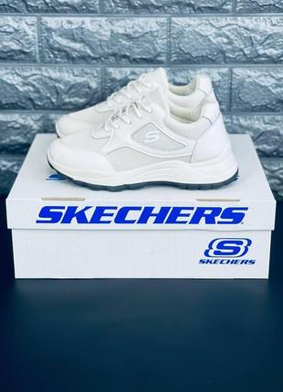 Кросівки жіночі skechers usa, білі якісні кросівки7 фото