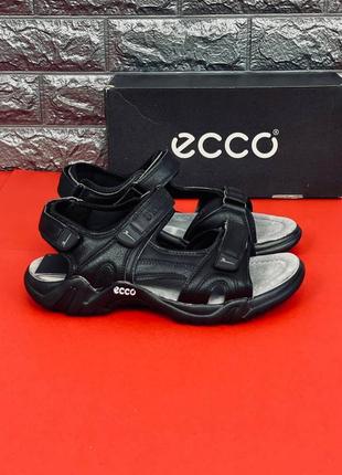 Чоловічі сандалі ecco, чорні зручні босоніжки сандалії екко4 фото