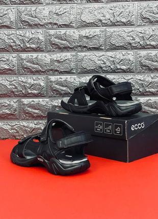 Чоловічі сандалі ecco, чорні зручні босоніжки сандалії екко5 фото