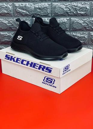 Кросівки чоловічі skechers, літні кросівки скечерс сіточка5 фото