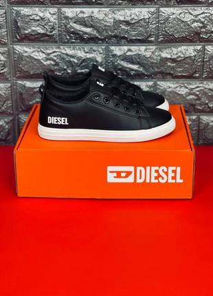 Кросівки чоловічі diesel, чорні зручні універсальні кросівки6 фото