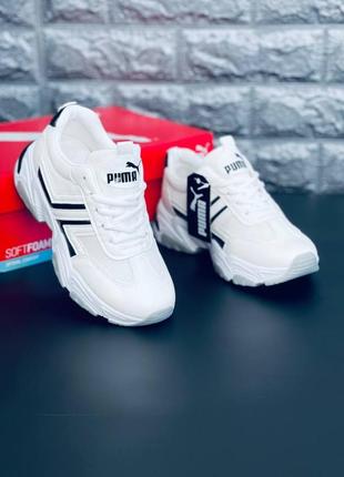 Кросівки puma trinomic жіночі, білі повсякденні кросівки2 фото