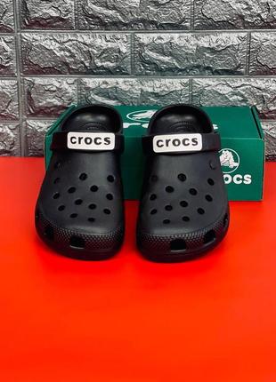 Шльопанці жіночі crocs, чорні шльопанці сланці капці крокси