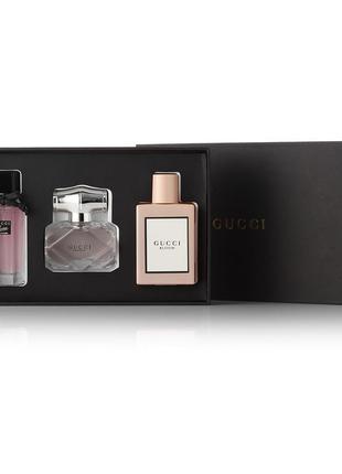 Подарунковий набір мініпарфуми gucci 3x30ml1 фото