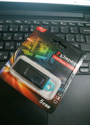 Карта памяти 64 gb kingston data traveler exodia usb 3.2 gen 12 фото